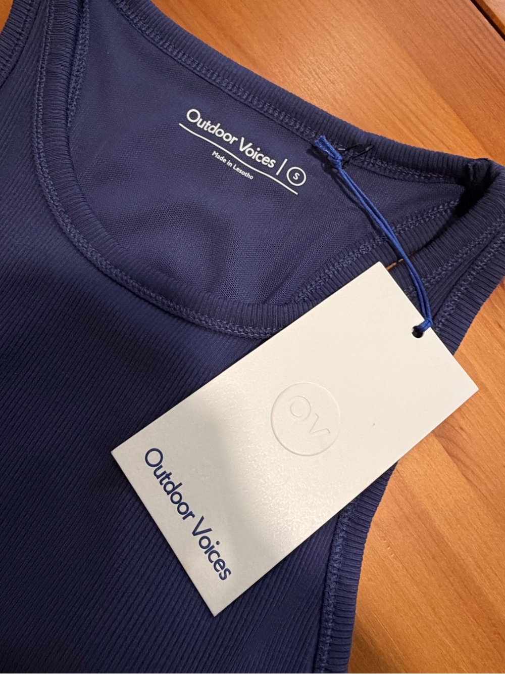 Outdoor Voices Navy Ribbed Racerback Tank - Picture 5 of 15
